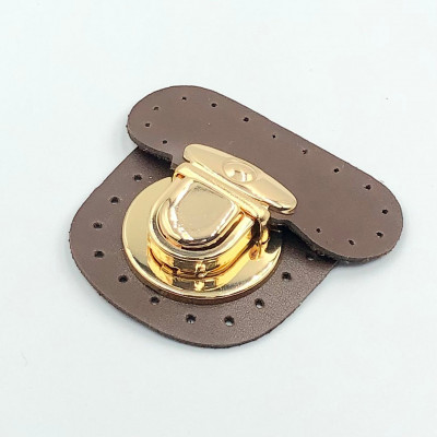 Κλειδαριά Α03 7x7cm (Καφέ Σκούρο-Χρυσό)